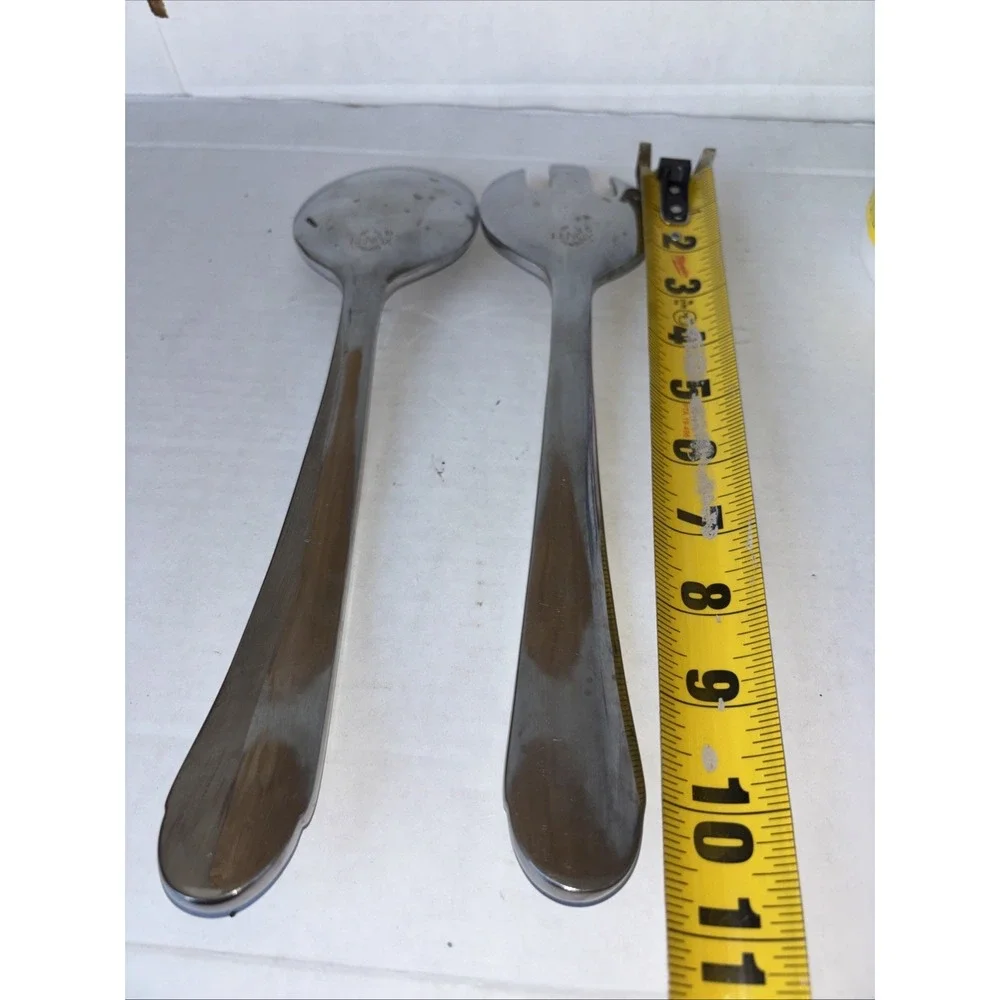 LENOX Metal Salad‎ Serve Fork And Spoon Floral